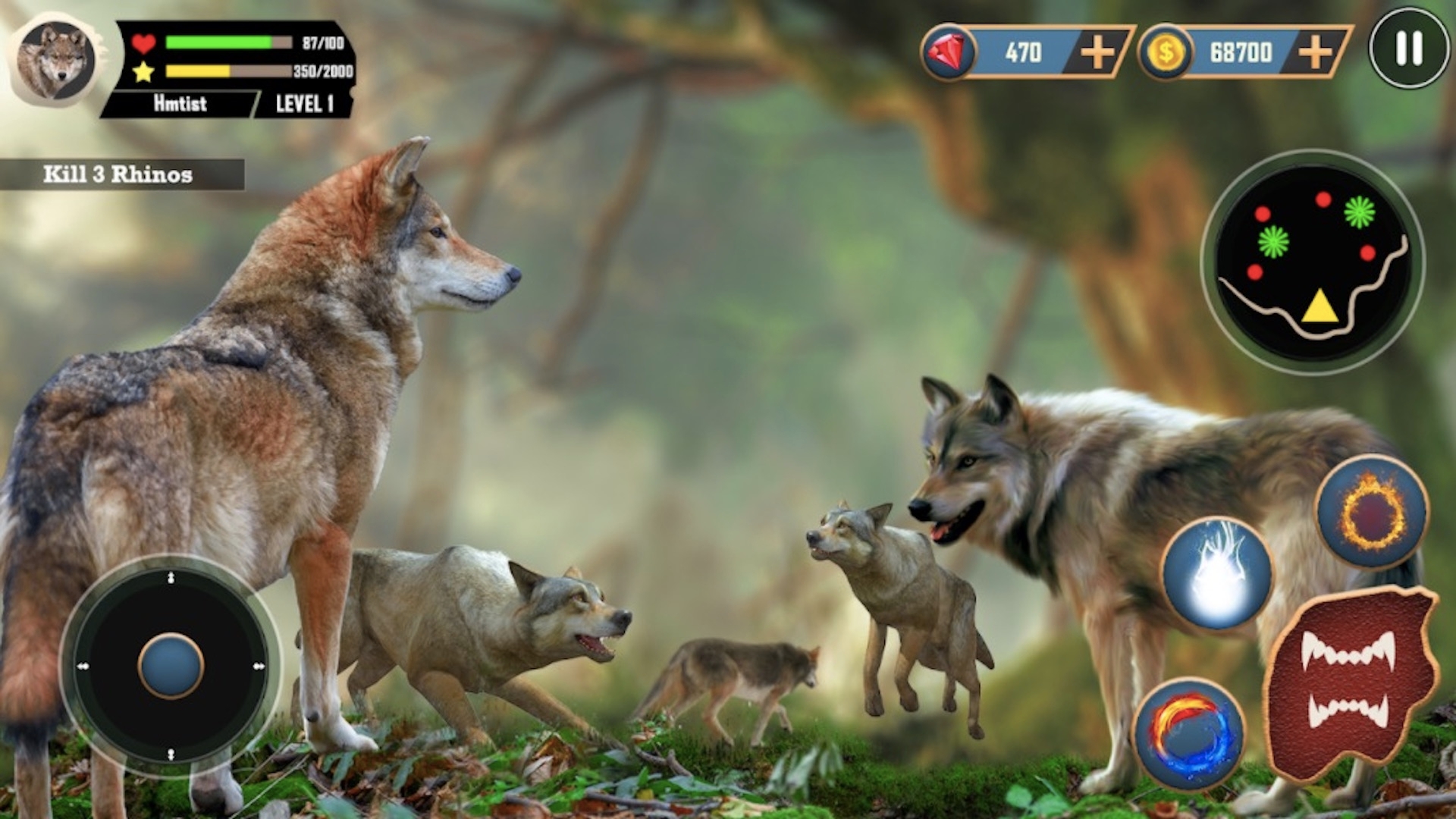 森林孤狼模拟器
